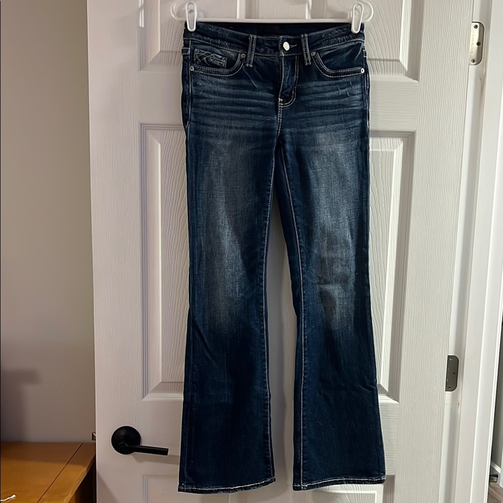 Buckle Women's Dark Indigo Flared Jeans